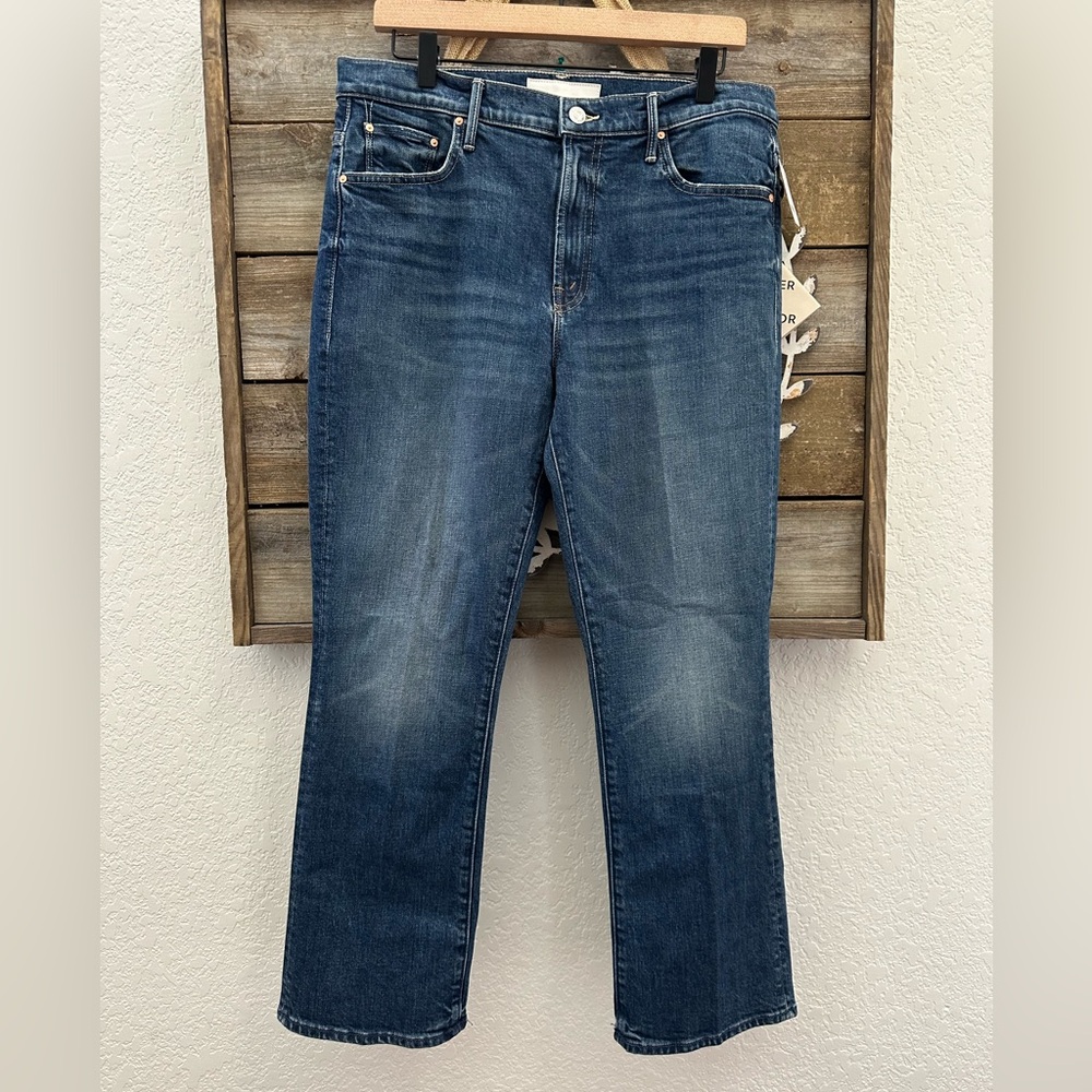 MOTHER Superior‎ The Insider Ankle Straight Blue Jeans ladies size 32 NWT